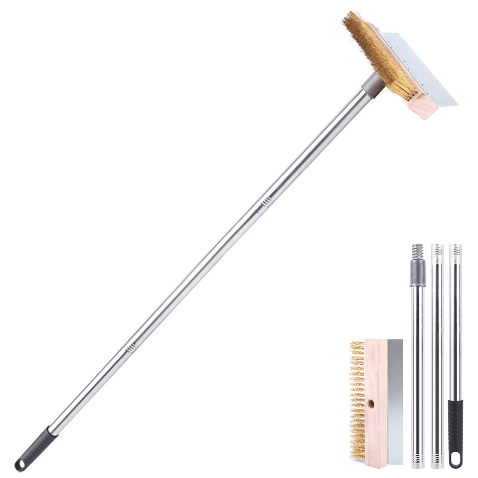 Durability Pizza Stone Cleaning Brush Copper Bristles Pizza Oven Brush Metal Scraper for Efficient Grills Maintenance