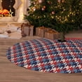 thumbnail image 6 of Sikiie Red Blue Checked 30-48 inches {designName} Print Christmas Tree Skirt Snowman Xmas Tree Skirt with Edge Christmas Decorations for Holiday Party-36", 6 of 7
