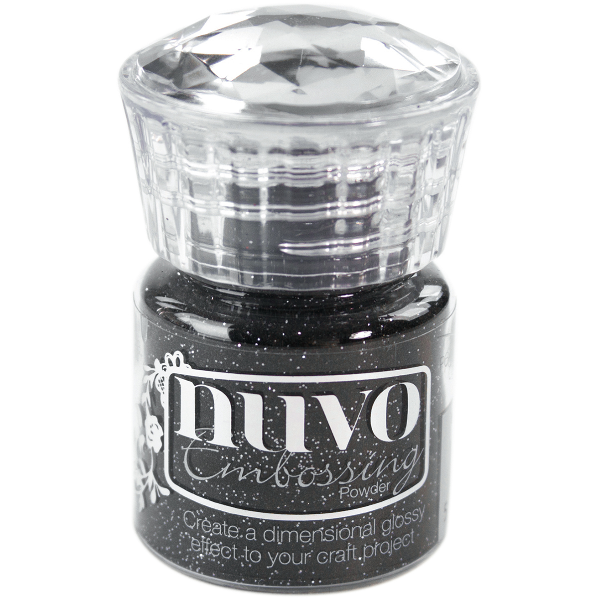 Nuvo Embossing Powder .74oz.Glitter Noir