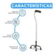 thumbnail image 4 of Baston 4 Apoyos Ortopedico Ajustable Cuello de Ganzo Adultos plateado, 4 of 7