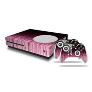 WraptorSkinz Decal Skin Wrap Set works with 2016 XBOX One S Console and 2 Controllers Fire Pink