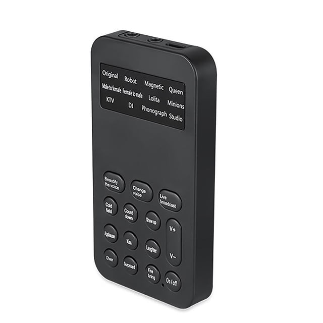 Injueey Cambiador De Voz, Tarjeta De Sonido Multifuncional, Mezclador De Audio Portátil Cambiador De Voz, Modificadores De Voz para Teléfonos Sistemas de cine en casa