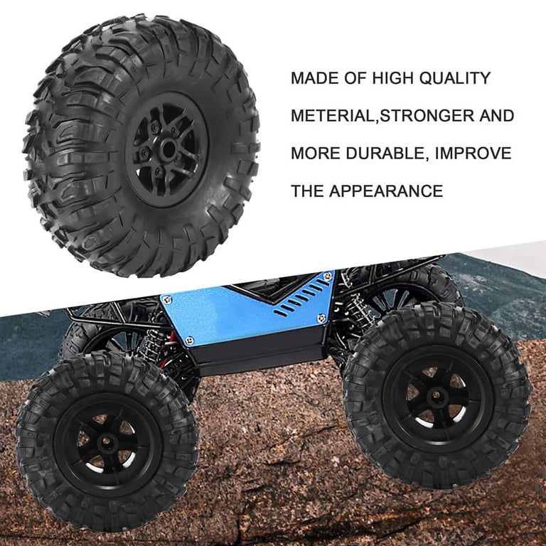 4 Neumáticos De Repuesto Para Coche RC MN D90 D91 D96 D99 MN90 MN99S | Ruedas Con Llanta Hexagonal De 5 Mm Y Diámetro 75,5 Mm