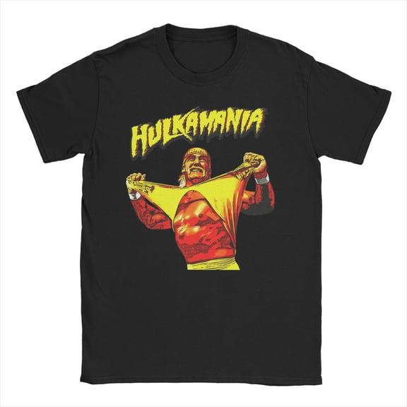 Hulkamania Lives Forever T-Shirt Hogan Cotton Short Sleeve Unisex Crew Neck Apparel Plus Size