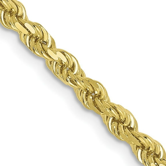 Auriga Fine Jewelry 10K Yellow Gold 2.75mm Rope Chain Necklace 18 inch for Women