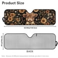 thumbnail image 3 of POLERO Car Windshield Sun Shade, Cute Highland Cow Sunflower Sun Visor for Car Off-road Vehicle, Block UV Rays, Foldable 52.95x16.14 inches, 3 of 7