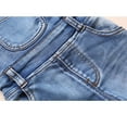 thumbnail image 5 of KIDSCOOL SPACE Baby & Little Boys/girls Water Washed Ripped Soft Denim Overalls,12-18 Months,Light Blue, 5 of 6