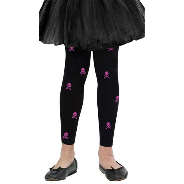 Bones Footless Tights Child Halloween Accessory