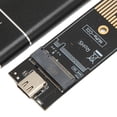thumbnail image 4 of M Buder Carcasa para Disco Duro M.2 PCIe NVMe SSD Enclosure USB 3.1 Tipo C 10Gbps 2TB UASP Protocolo, Negro con Cables A a C y C a C, Tamaño 16 cm / 6.3 in, 4 of 9