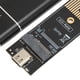 thumbnail image 4 of M Buder Carcasa para Disco Duro M.2 PCIe NVMe SSD Enclosure USB 3.1 Tipo C 10Gbps 2TB UASP Protocolo, Negro con Cables A a C y C a C, Tamaño 16 cm / 6.3 in, 4 of 9