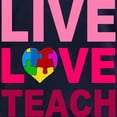 thumbnail image 3 of CafePress - Live Love Teach Autism Women's Long Sleeve Dark T - Women's Long Sleeve Graphic Tee Casual Fit, 3 of 4