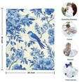 thumbnail image 4 of Blue Pioneer Flower and Bird Blanket,Comfortable Soft Flannel Throw Blanket,All Season,Warm Lightweight Blankets for Sofa Bed Couch Living Room Chair,30"x40"(80x100cm), 4 of 4