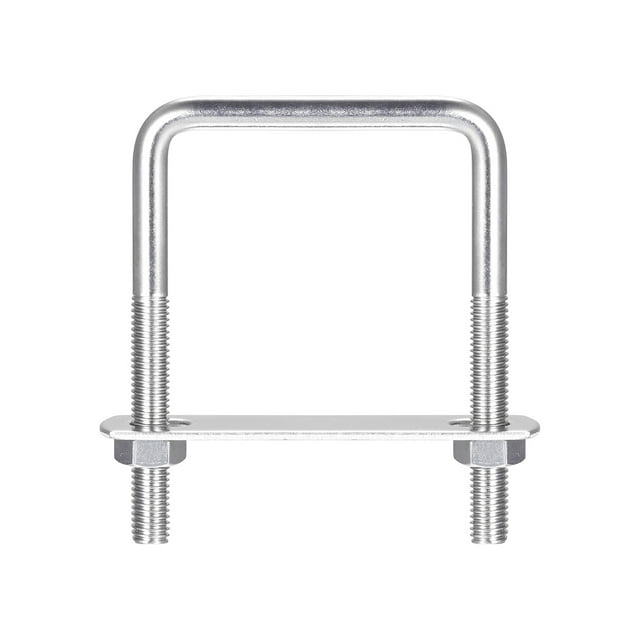 Unique Bargains Square U-Bolts 2 Sets 62mm Inner Width 90mm Length M8 304 Stainless Steel U Clamp Bolt