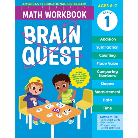 Pre-Owned Brain Quest Math Workbook: 1st Grade (Paperback) 1523524227 9781523524228