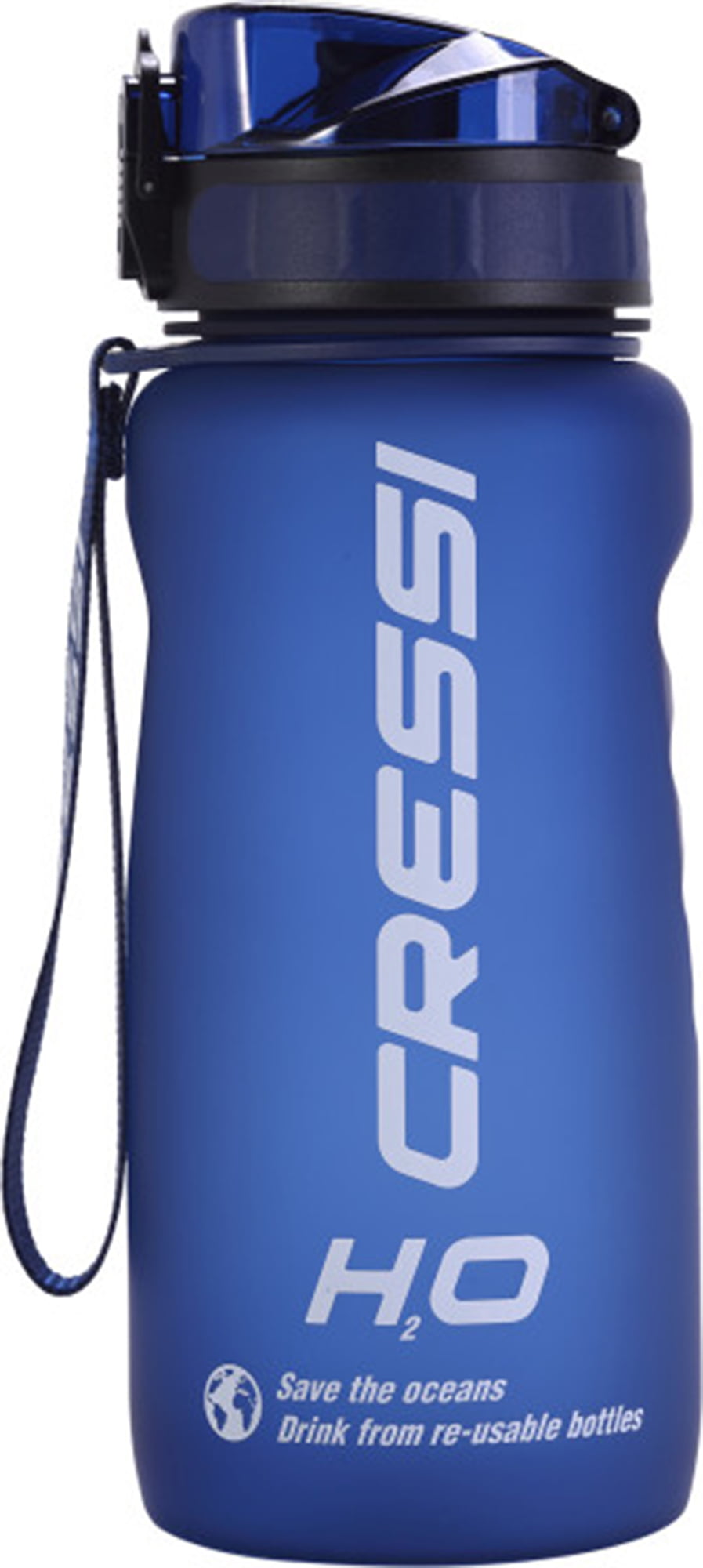 Azzurro Borraccia Sportiva Unisex Cressi Water Bottle H20 Frosted 600 ml 