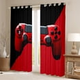 thumbnail image 2 of Manfei Teens Video Game Black Out Curtains,Console Game Lover Curtains Pack of 2 (42x63 Each),Green Black Bedroom Curtains For Kids,Microfiber Bedroom Decor, 2 of 6