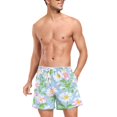 thumbnail image 3 of FORMRS Mens Swim Trunks Mesh Liner Quick Dry Casual Beach Board Shorts with Pockets, Sizes S-2XL, Blue Floral, 3 of 9
