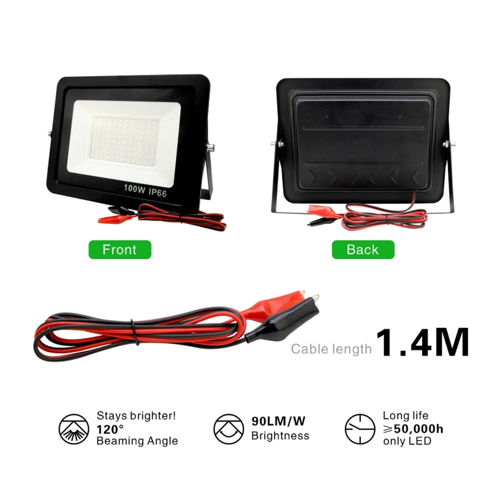 20W 30W 50W 100W DC12V Led Flood Light Outdoor Floodlight Spotlight IP66 Waterproof Light Reflector Portable 12 Volt Led Lights ,Light Your Way Forward