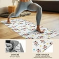 thumbnail image 4 of White Cow Colorful Pattern Hot Yoga Mat Towel Non Slip for Hot Yoga - Quick-Drying Yoga Mat Cover with 4 Corner Pockets with Travel Bag - Hot Yoga Towel Non Slip Grip Moisture Wicking Sweat 70"x26", 4 of 6