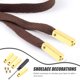 thumbnail image 5 of 1 juego de agujetas para cordones de zapatos, puntas cuadrilaterales, accesorios para cordones (dorados), 5 of 7