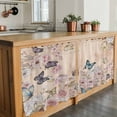 thumbnail image 6 of Vintage Spring Floral Tier Curtains 24 Inch Length, Elegant Flowers Butterflies Farmhouse Cafe Short Curtains for Bathroom Over Sink, Small Kitchen Curtain Light Filtering Drapes 2 Panels 27.5"Wx24"L, 6 of 8