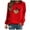 Red, variant on Womens Valentine's Day Blouses Top Long Sleeve Shirts for Women Valentine's Day Love Printed Shirt Casual Crew Neck Pullover Tops