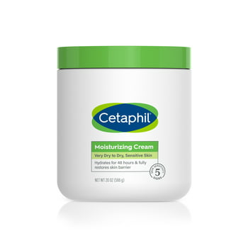 Body Moisturizer by CETAPHIL, Hydrating Moisturizing Cream for Dry to Very Dry, Sensitive Skin, 20 oz, Fragrance Free, Non-Comedogenic, Non-Greasy