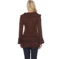 thumbnail image 4 of Simply Couture Women's Knitted Lace Ruffle Bell Sleeve Solid Long Cardigan, 4 of 6