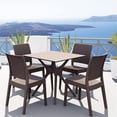 thumbnail image 1 of Compamia Ibiza Ensemble de Salle à Manger de Patio 5 Pcs, Brun, 1 of 4