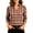Coffee, variant on 3/4 Sleeve Plaid Blouses Collar Dressy Casual Shirts Daily Fashion Loose Fit Tops