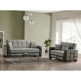 thumbnail image 5 of Ottomanson 63" Convertible Loveseat Sleeper with Storage, Modern Chenille Sofa for Small Spaces, Gray, 5 of 6