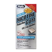 Rugby Original Nicotine Gum, 2 mg, 50 Count