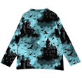 thumbnail image 4 of Women's Vintage Halloween Ghost Cardigan Sweater Crew Neck Button Down Floral Knit Casual Outerwear Jacket for Fall Winter, 4 of 5