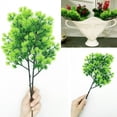 thumbnail image 3 of 4 piezas de plantas artificiales para exteriores, plantas artificiales en macetas, plantas falsas, plantas artificiales realistas verdes para el hogar, la oficina, el escritorio de la casa,, 3 of 5