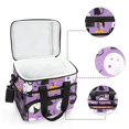 thumbnail image 6 of FORMRS Insulated Cooler Bag 24 Cans Capacity Soft Leakproof Lunch Box with Side Pockets, Purple Halloween Pattern, 6 of 7