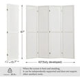 thumbnail image 3 of Pegboard Display, 5.6Ft Wooden Room Divider Folding Privacy Screens Portable Freestanding Wall Organizer for Retail Craft Art Display Board (4panels, White), 3 of 9