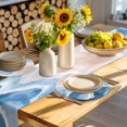 thumbnail image 4 of Blue Coastal Beach Round 13 Inch Placemats Set of 6, Modern Oil Painting Nautical HeatResistant Non Slip Place Mats for Dining Table, Wipeable Braided Kitchen Table Mats for Housewarming, 4 of 9