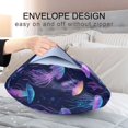 thumbnail image 4 of Yayeee Pillowcase Queen Size Set of 2 Satin Wrinkle Resistant Envelope Pillow Case, Dark Blue Jellyfish Pattern, 4 of 8