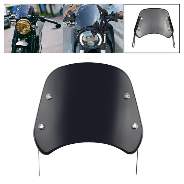 Parabrisas de motocicleta de 5-7 pulgadas Soledad deflector Parabrisas Universal piezas de repuesto accesorios negro