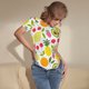 thumbnail image 3 of Fotbe Avocado And Pineapple Body de Mujer con Cuello Redondo y Mangas Cortas, Sin Mangas Ajustado, Suave, Cómodo y Básico-XX-Large, 3 of 7