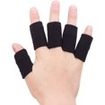 thumbnail image 1 of Sports Finger Bandages, Elastic Finger Cot Protective Finger Straps, 10 Count (Black), 1 of 4