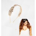 thumbnail image 3 of Corona de laurel dorada, joyería hecha a mano para novia, diadema romana griega, tocado, corona para el cabello, accesorios para mujer, tiara retro para niñas y mujeres ShuxiuWang 9024735005889, 3 of 5