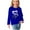 Blue1, variant on Qingpeng Toddler Boys Girls Basic Shirt Kids Casual Slim Cute Print Shirt Round Neck Long Sleeves Pullover Shirt Top