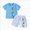 A3-Blue, variant on Toddler Boy Back To School Outfits Embroidery Short Sleeve T-shirt Shorts Clothes 6-12 Months 12-24 Months 2t 3t 4t 5t 6t 7t 8t 9t Children 6-12 Months