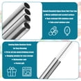 thumbnail image 6 of Txkrhwa 20PCS Reusable Stainless Steel Straws, Bent Reusable Straws with 20 Silicone Tips 2 Cleaning Brush 1 Travel Case, Eco Friendly Extra Long Metal Straws, Drinking for 16 and 20 oz Tumbler, 6 of 8