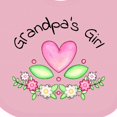 thumbnail image 4 of Inktastic Grandpa's Girl Heart Flowers Girls Baby Bib, 4 of 4