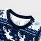 thumbnail image 4 of Pijama de muñeco de nieve con estampado completo, pijama navideño azul (mangas largas), 4 of 5