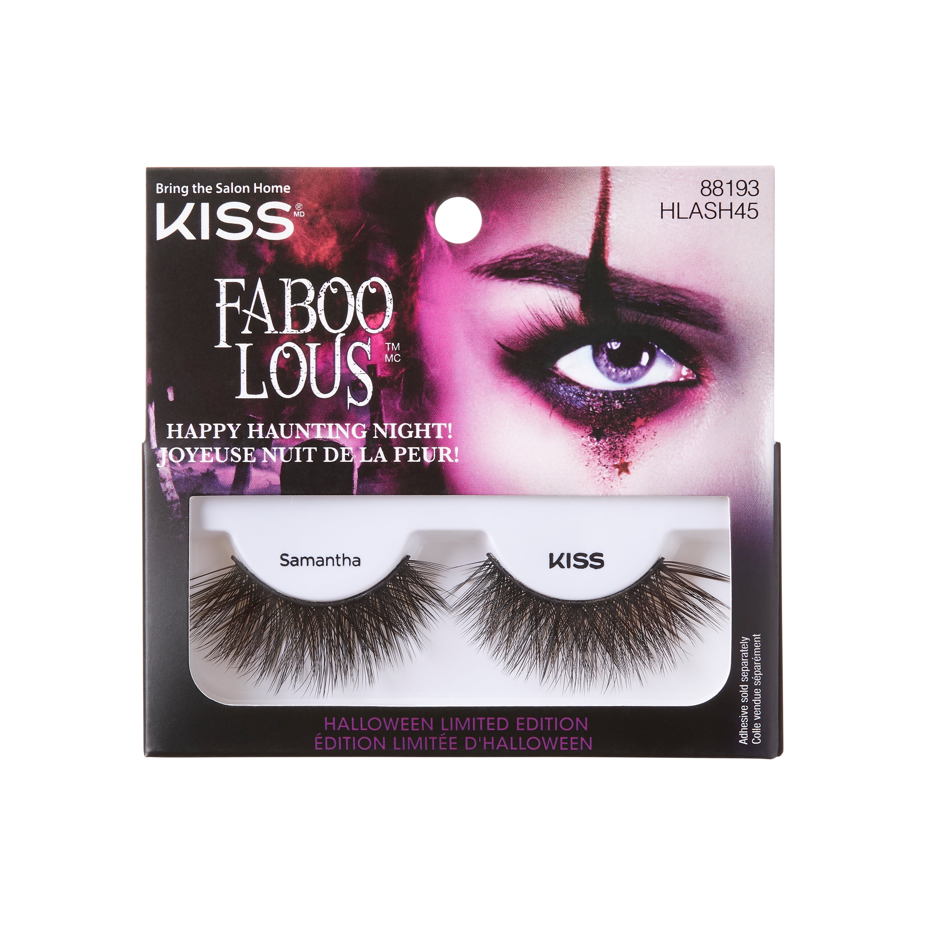 KISS Halloween Limited Edition False Eyelashes, ‘Samantha’, 1 Pair