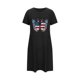 thumbnail image 5 of Camisón corto de talla grande para mujer, camisón de manga corta con estampado de pecho a la moda, camisón para mujer, 5 of 7