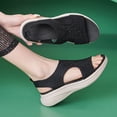thumbnail image 2 of LOVZFMLL Women's Sandals Fashion Rhinestone Glitter Comfort Walking Hiking Wedge Sandals with Arch Support Summer Casual Outdoor Footwear Black 7.5, 2 of 9